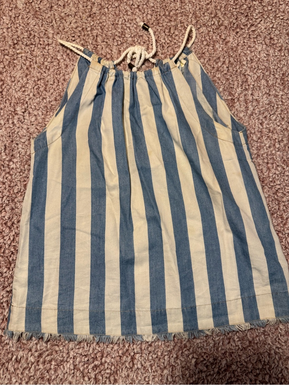 Maeve by Anthropologie Striped Rope Tie Tank XS